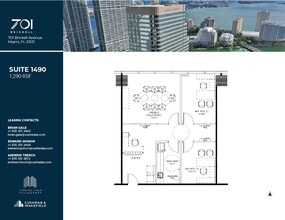 701 Brickell Ave, Miami, FL à louer Plan d’étage– Image 1 sur 1