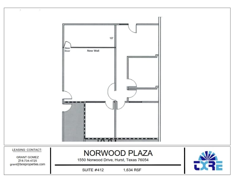 1550 Norwood Dr, Hurst, TX à louer Plan d’étage– Image 1 sur 1