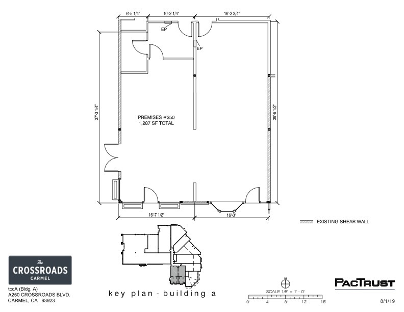 243 Crossroads Blvd, Carmel, CA à louer Plan d’étage– Image 1 sur 1