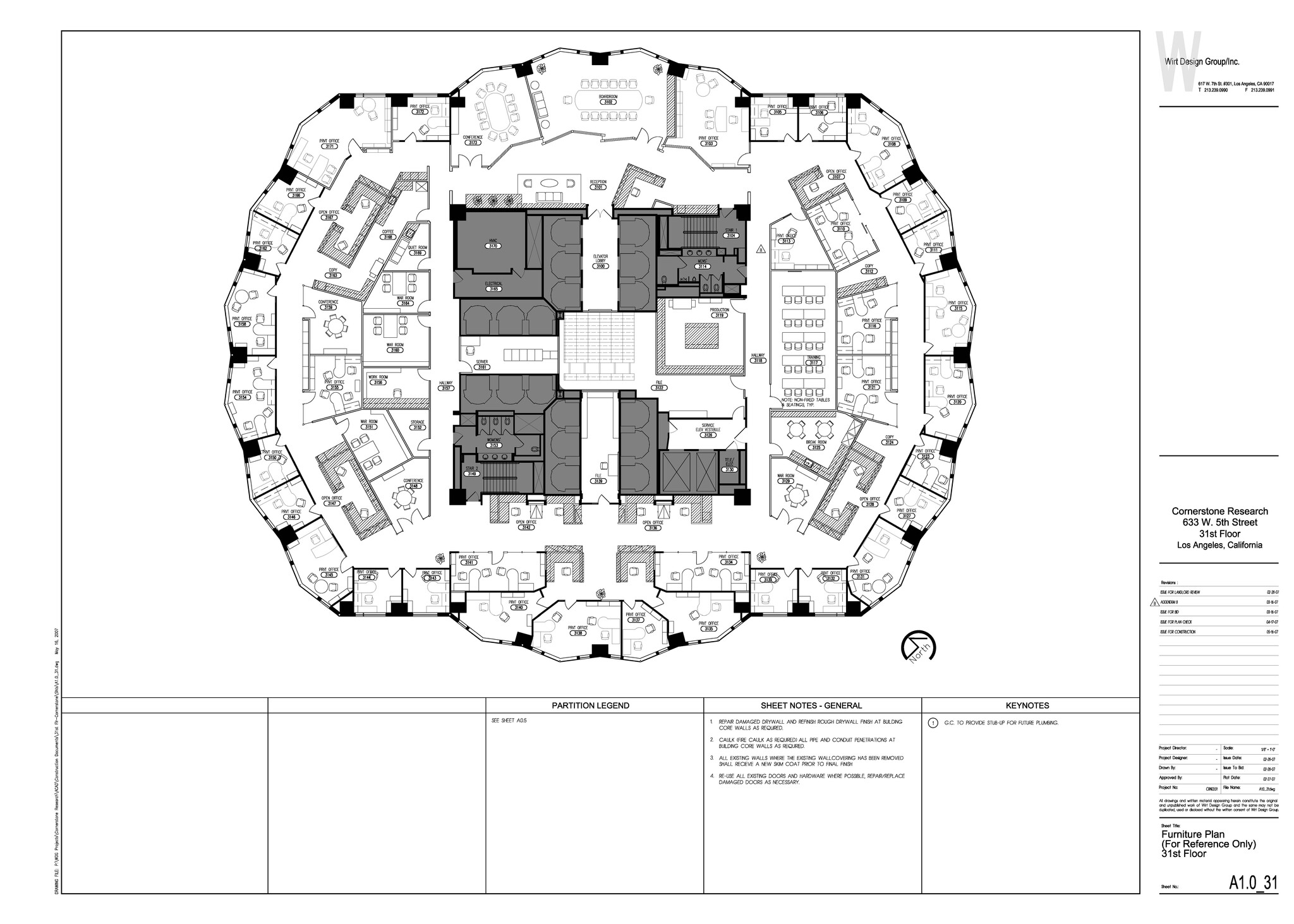 633 W 5th St, Los Angeles, CA à louer Plan d’étage– Image 1 sur 2