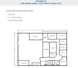 2501-2519 Gravel Dr, Fort Worth, TX à louer Plan d’étage– Image 1 sur 1