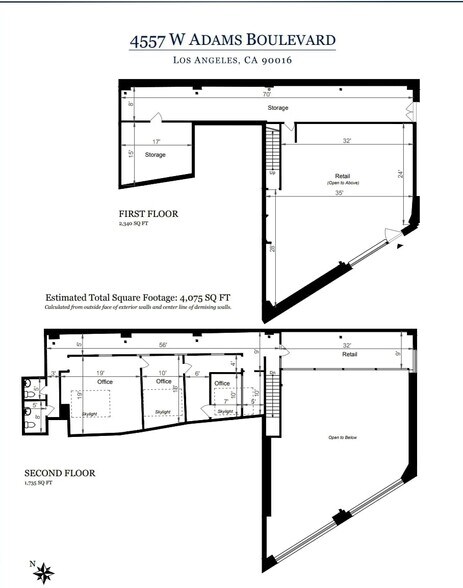 4557-4575 W Adams Blvd, Los Angeles, CA à louer - Plan d’étage – Image 1 sur 10