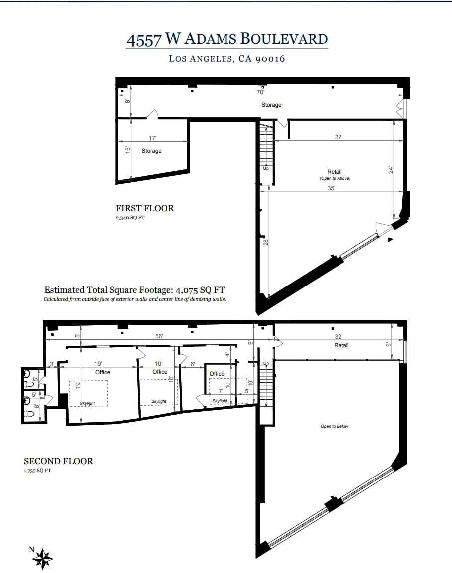 4557-4575 W Adams Blvd, Los Angeles, CA à louer Plan d’étage– Image 1 sur 11