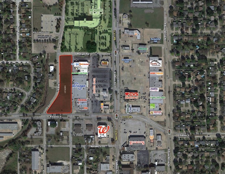 525 Galloway Ave, Mesquite, TX à louer - Aérien – Image 3 sur 6