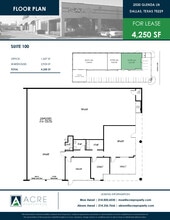 2530 Glenda Ln, Dallas, TX à louer Plan d’étage– Image 1 sur 1