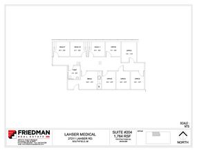 27177 Lahser Rd, Southfield, MI à louer Plan d’étage– Image 1 sur 1