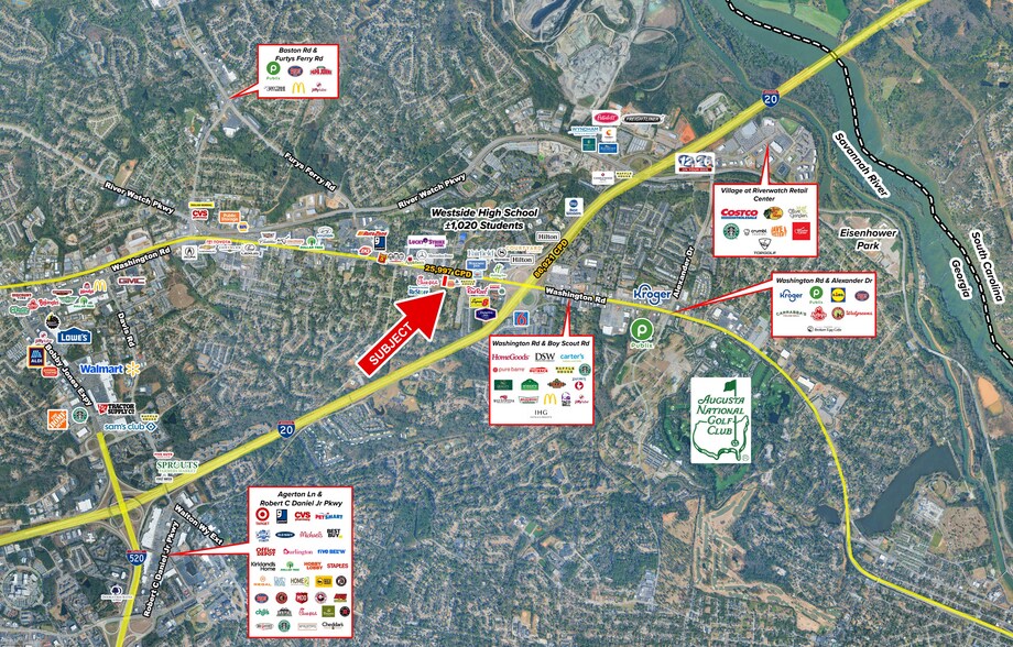 3064 Washington Rd, Augusta, GA à vendre - Aérien – Image 2 sur 4