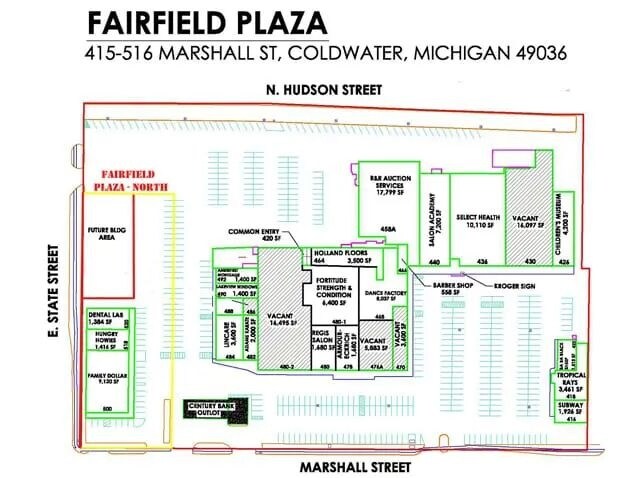 500 Marshall St, Coldwater, MI à vendre - Plan de site – Image 2 sur 3