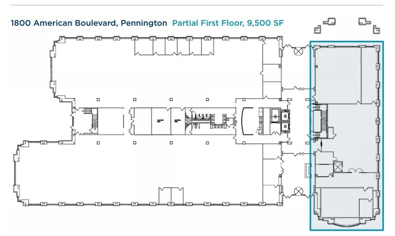 1800 American Blvd, Pennington, NJ à louer Plan d’étage– Image 1 sur 1