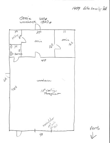 1409 Lake Lansing Rd, Lansing, MI à louer - Plan d’étage – Image 2 sur 11
