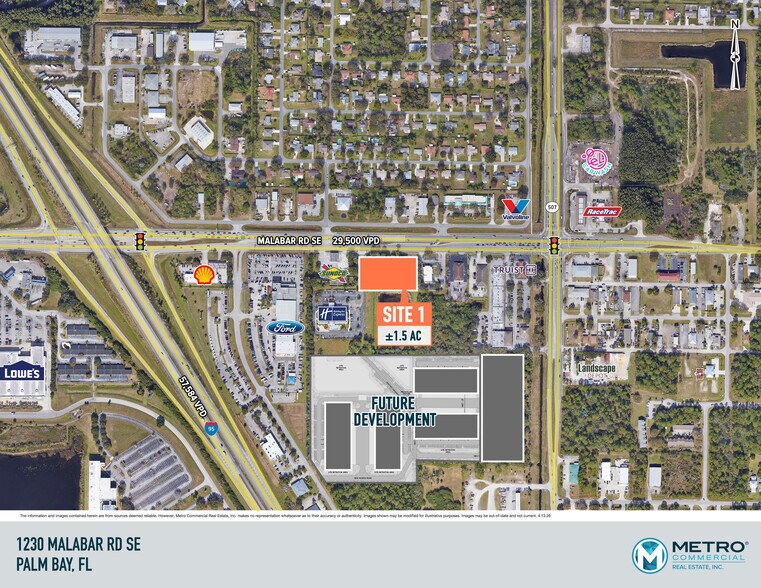 1230 Malabar Road, Palm Bay, FL à louer - Aérien – Image 3 sur 5