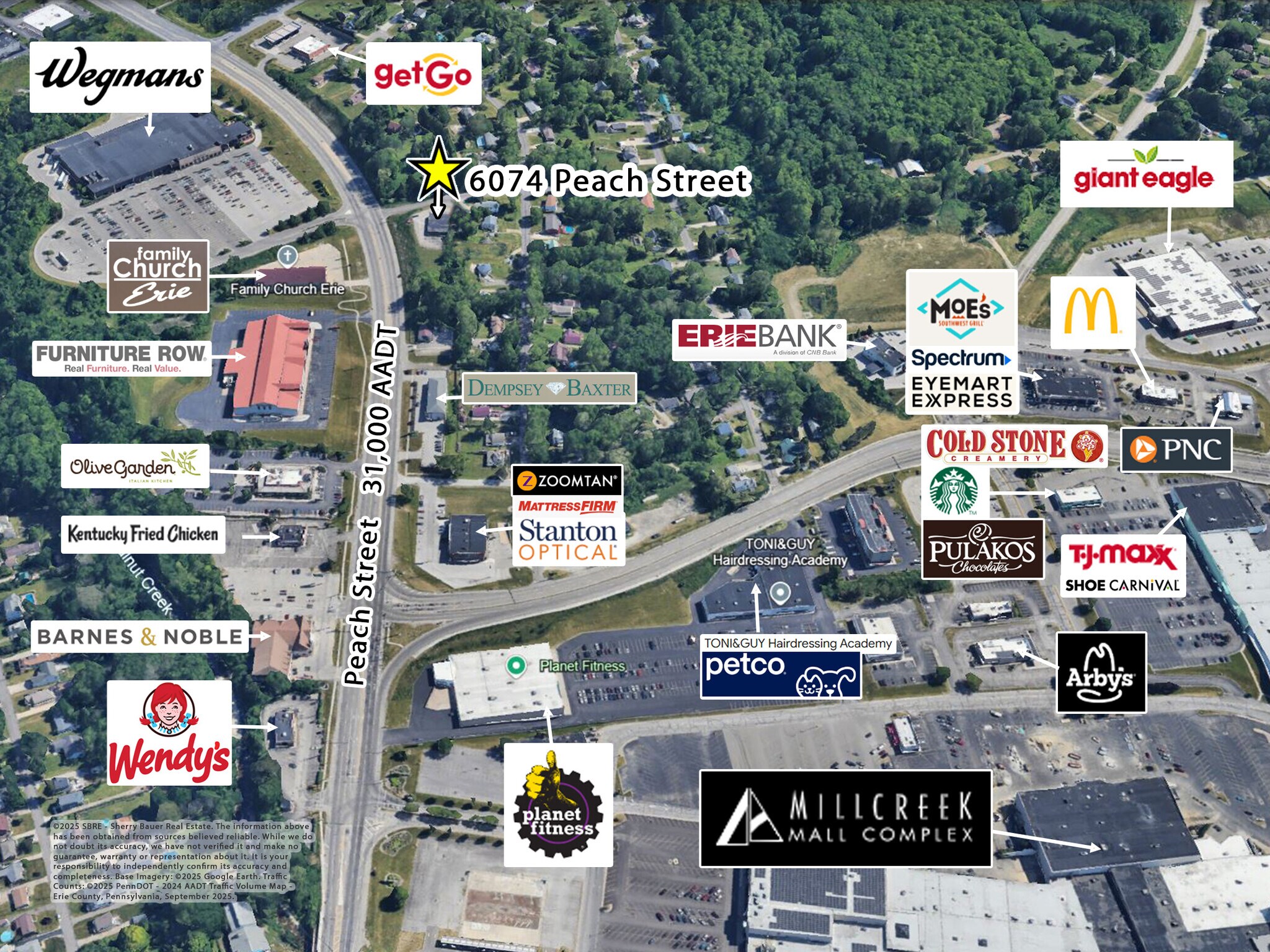 6074 Peach St, Erie, PA à louer Aérien– Image 1 sur 7