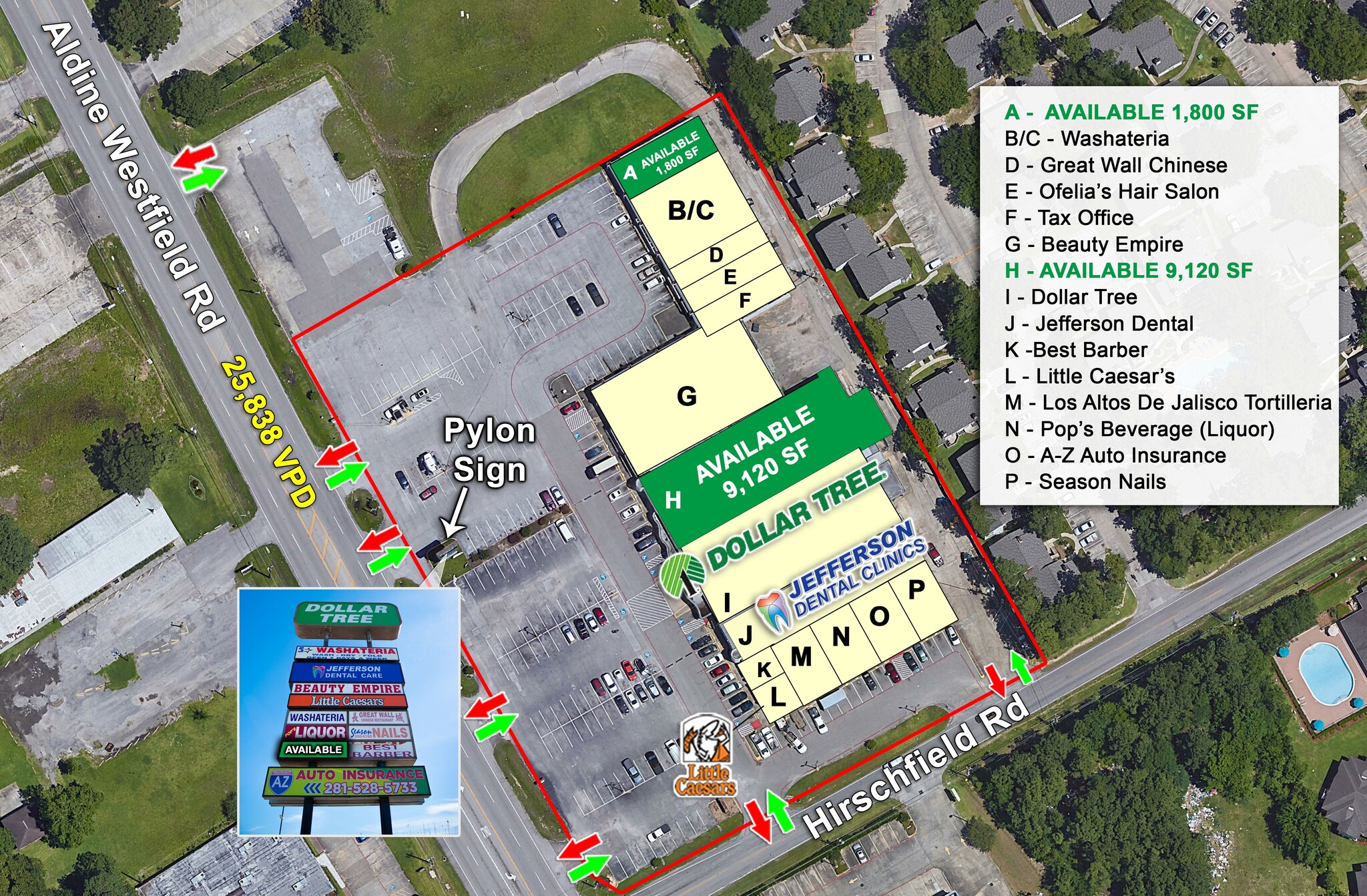 22602-22630 Aldine Westfield Rd, Spring, TX à louer Plan de site– Image 1 sur 1
