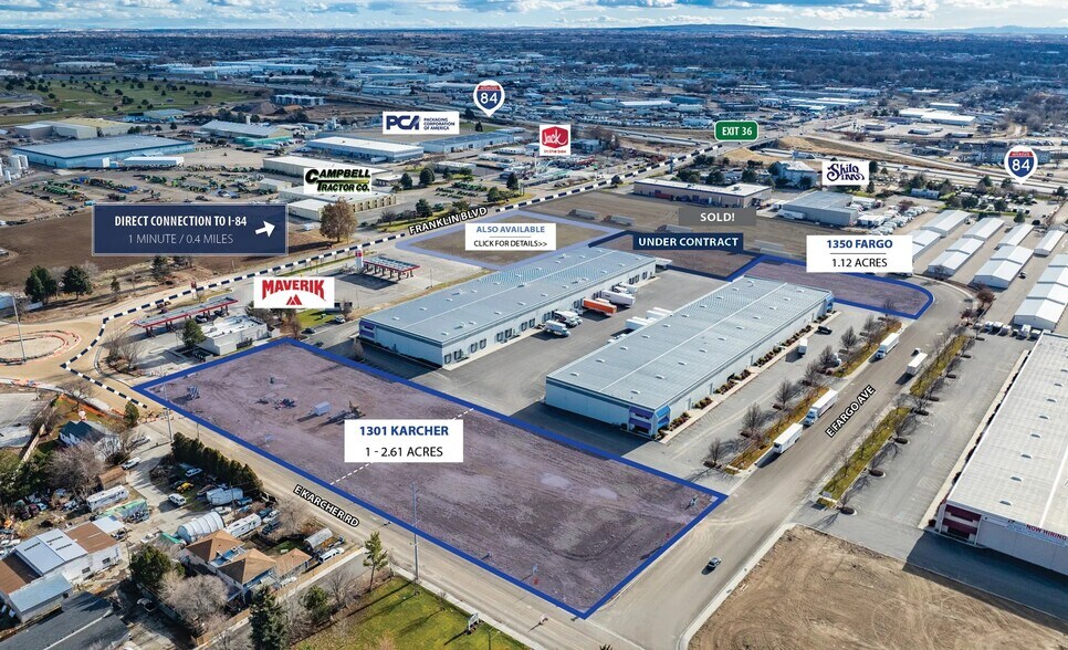 1301 Karcher & 1350 Fargo Land portefeuille de 2 biens à vendre sur LoopNet.fr - Aérien – Image 3 sur 5
