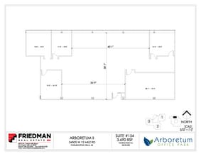 34505 W 12 Mile Rd, Farmington Hills, MI à louer Plan d’étage– Image 1 sur 3
