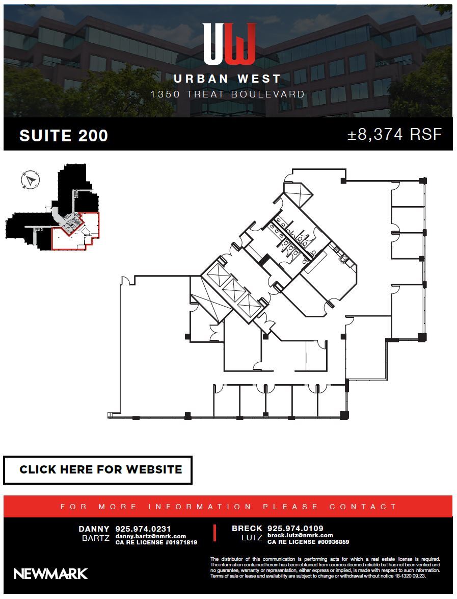 1350 Treat Blvd, Walnut Creek, CA à louer Plan d’étage– Image 1 sur 1