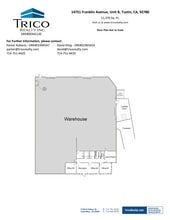 14731 Franklin Ave, Tustin, CA à louer Plan d’étage– Image 2 sur 2