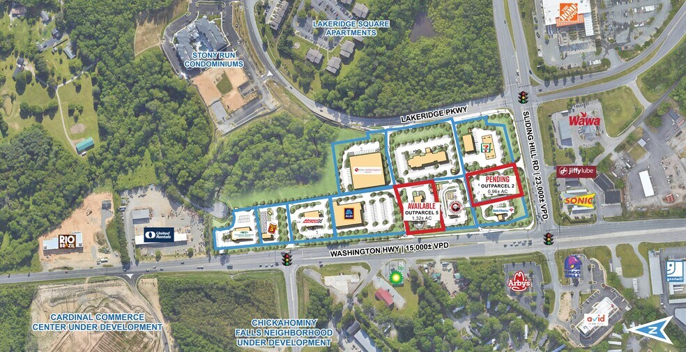 Washington Hwy at Sliding Hill Road, Glen Allen, VA à louer - Photo de l’immeuble – Image 1 sur 3