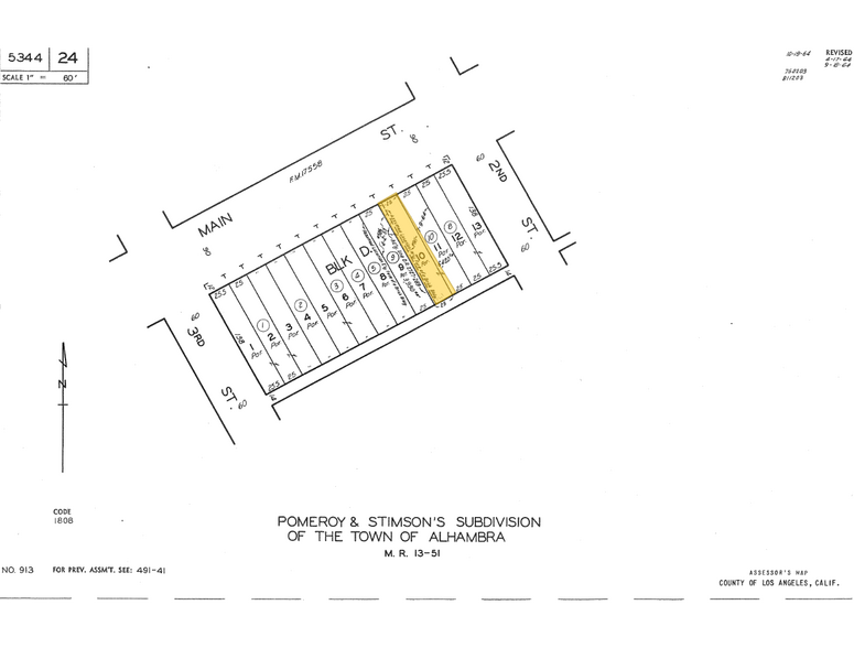 222 W Main St, Alhambra, CA à vendre - Plan cadastral – Image 2 sur 7