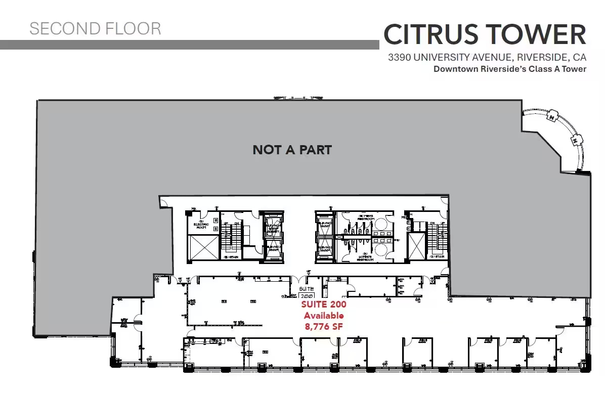 3390 University Ave, Riverside, CA à louer Plan d’étage– Image 1 sur 2