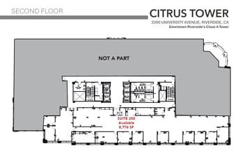 3390 University Ave, Riverside, CA à louer Plan d’étage– Image 1 sur 2