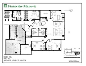 2000 Rue Peel, Montréal, QC à louer Plan d’étage– Image 1 sur 1