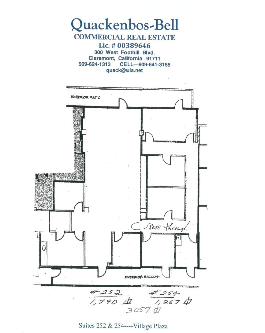 250 W 1st St, Claremont, CA à louer Plan d’étage– Image 1 sur 1