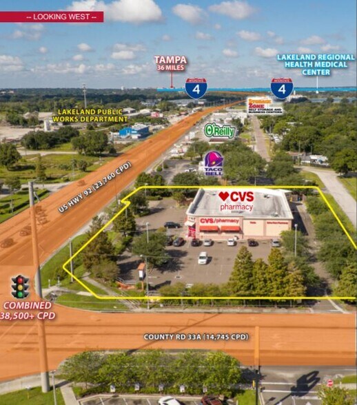 2536 US Highway 92, Lakeland, FL à louer - Aérien – Image 2 sur 2