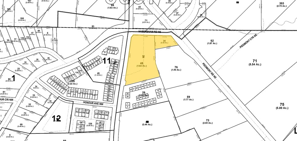 3645 Habersham Rd NE, Atlanta, GA à louer - Plan cadastral – Image 3 sur 30