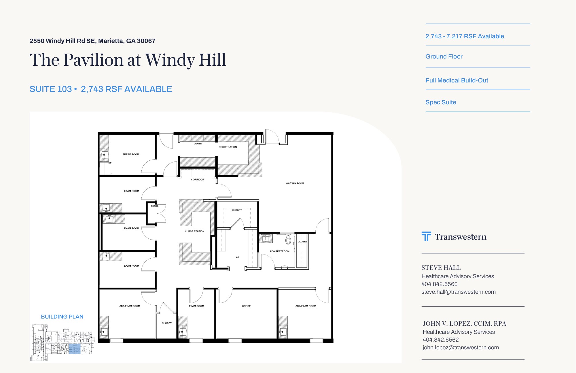 2550 Windy Hill Rd SE, Marietta, GA à louer Plan d’étage– Image 1 sur 4