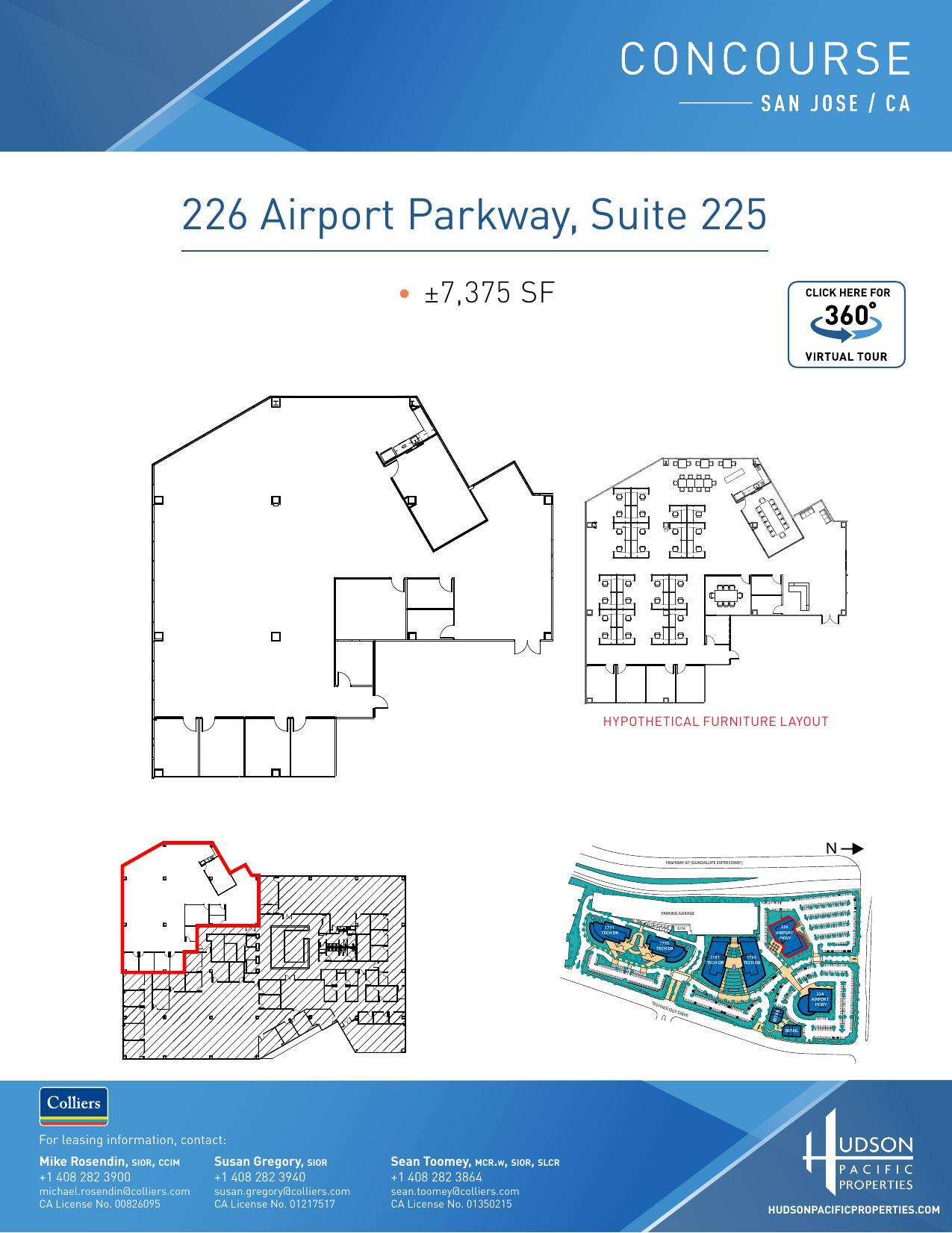 224 Airport Pkwy, San Jose, CA à louer Plan d’étage– Image 1 sur 1