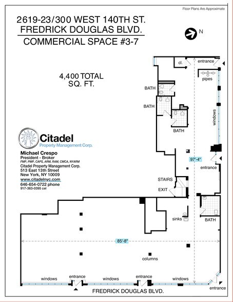 2611-2615 Frederick Douglass Blvd, New York, NY à louer - Plan de site – Image 3 sur 3