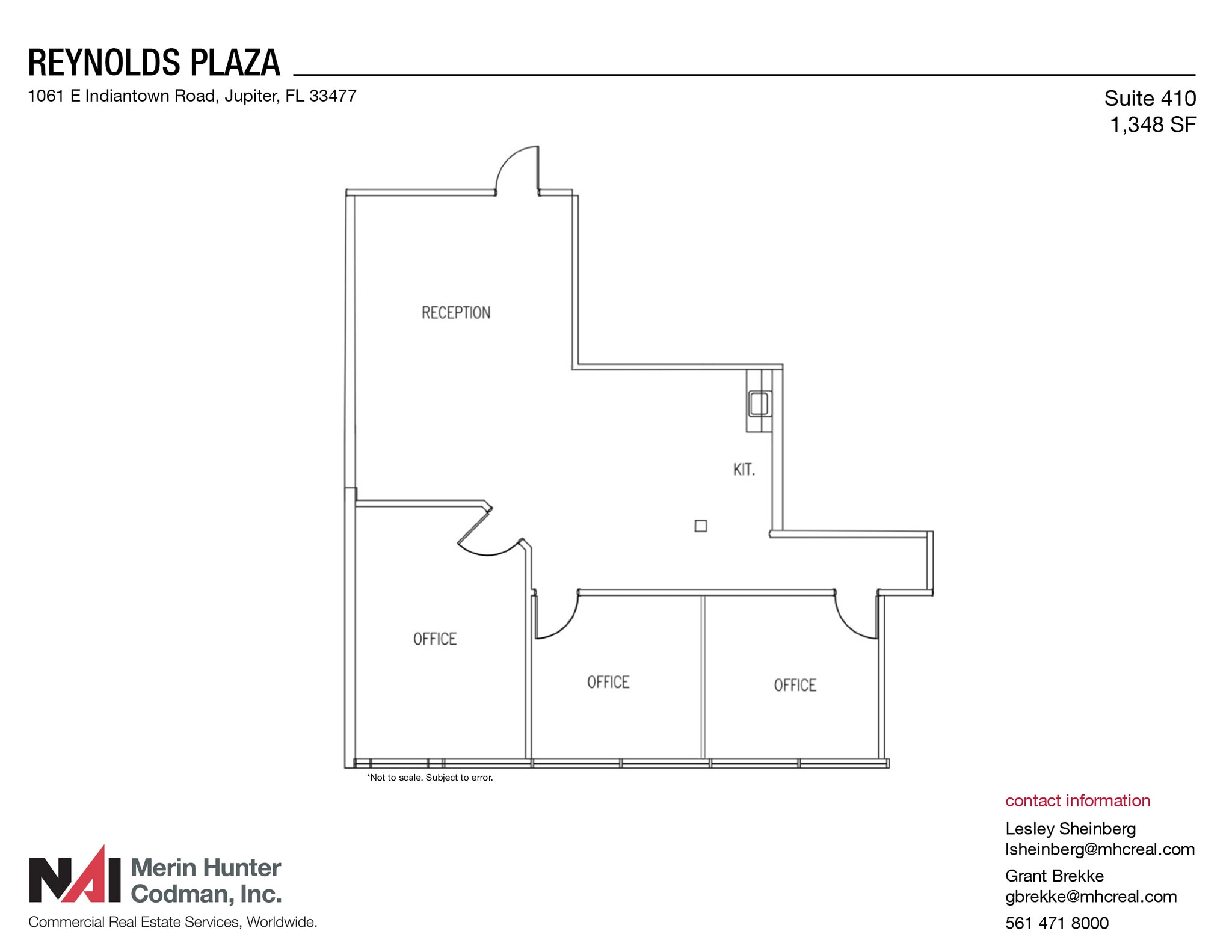 1061 E Indiantown Rd, Jupiter, FL à louer Plan d’étage– Image 1 sur 9