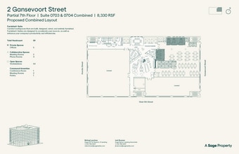 2 Gansevoort St, New York, NY à louer Plan d’étage– Image 2 sur 7