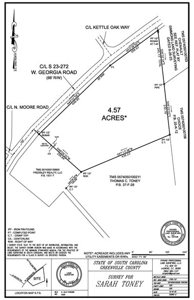 1513 Georgia Rd, Simpsonville, SC à vendre - Plan cadastral – Image 2 sur 2