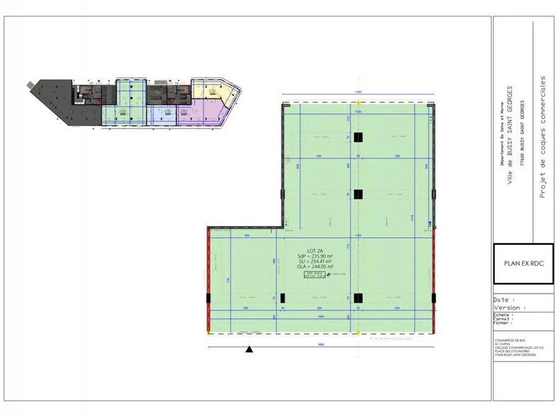 Local commercial dans Bussy-Saint-Georges à louer - Plan d’étage – Image 1 sur 3