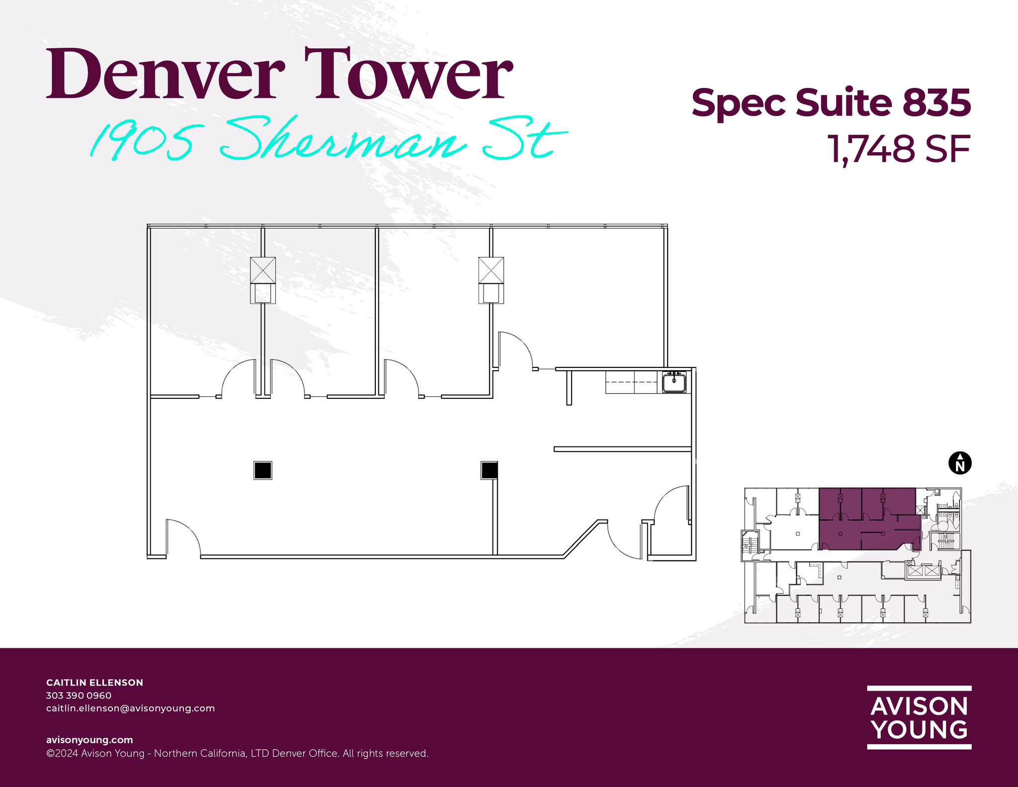 1905 Sherman St, Denver, CO à louer Plan d’étage– Image 1 sur 2