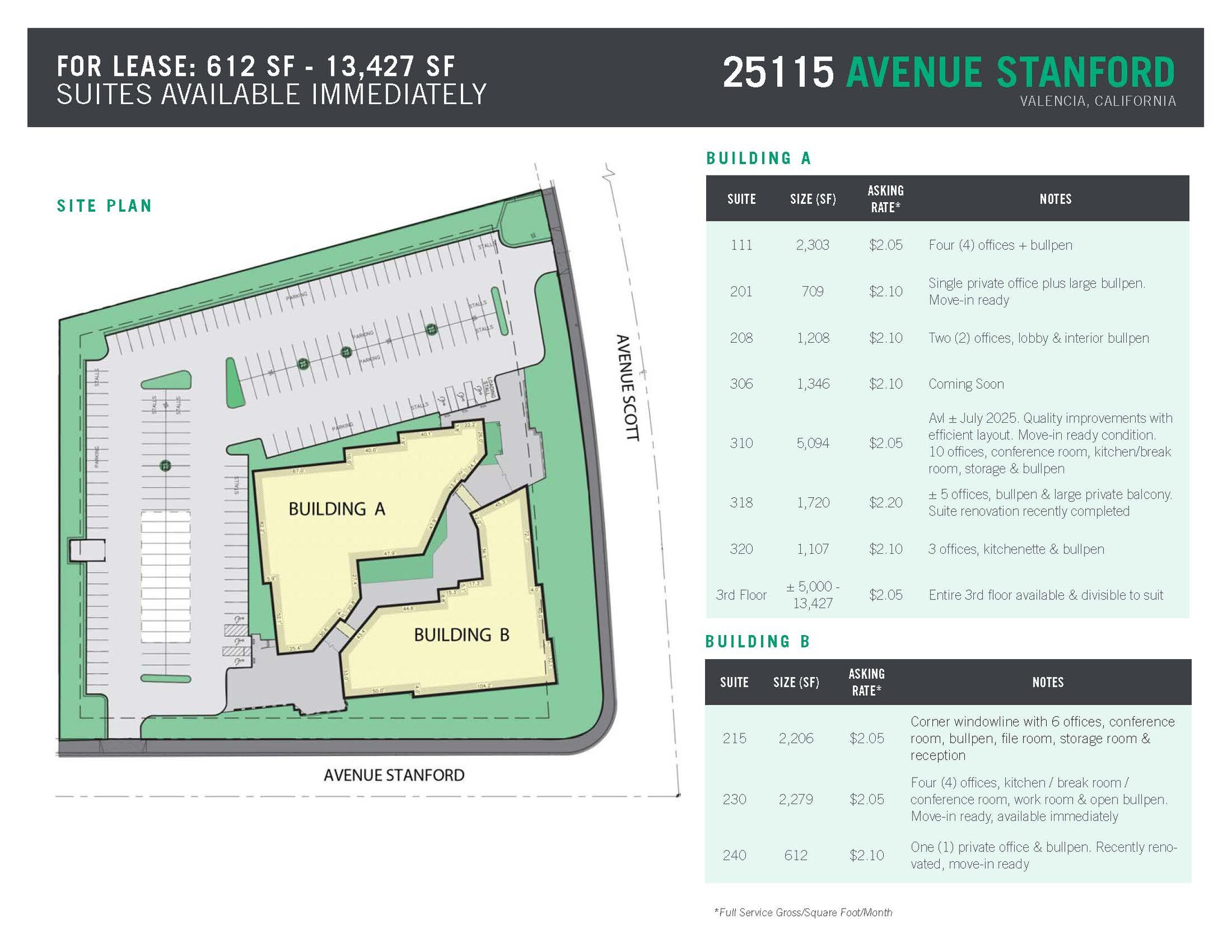 25115 Avenue Stanford, Valencia, CA à louer Plan de site– Image 1 sur 2