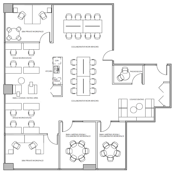 595 Howe St, Vancouver, BC à louer Plan d’étage– Image 1 sur 1