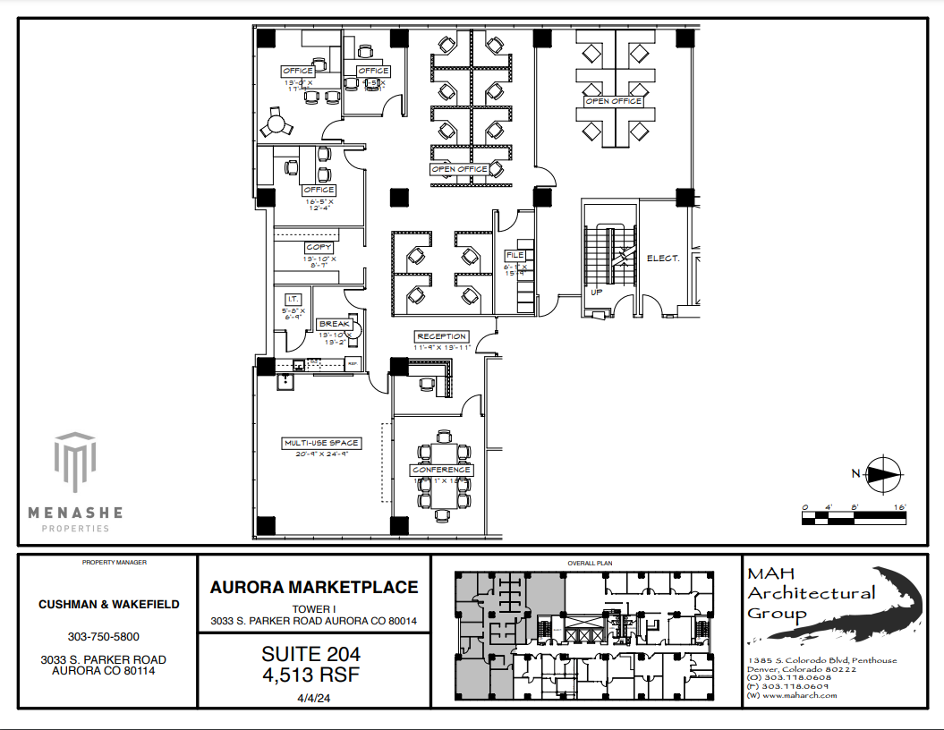 3025 S Parker Rd, Aurora, CO à louer Plan d’étage– Image 1 sur 1