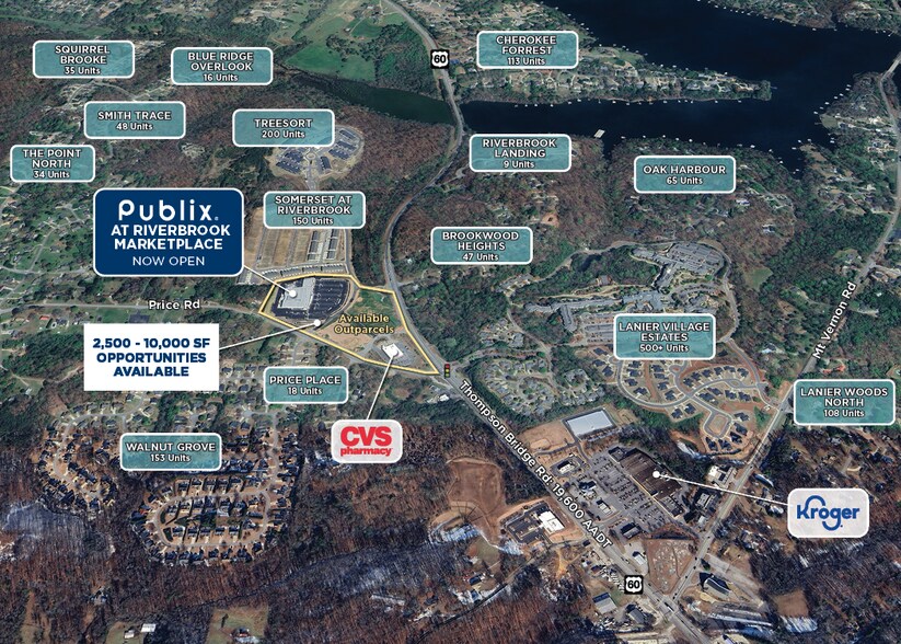3911 Thompson Bridge Rd, Gainesville, GA à louer - Aérien – Image 2 sur 3