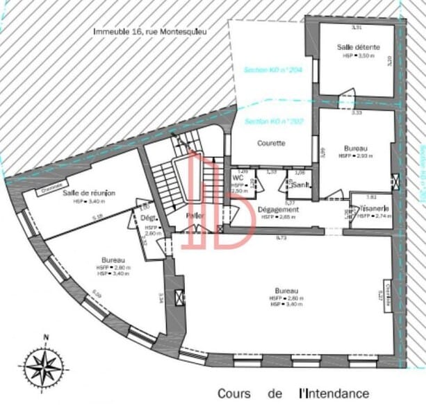 Bureau dans Bordeaux à louer - Plan d’étage – Image 2 sur 5