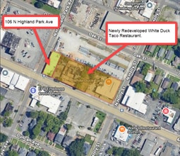 106 N Highland Park Ave, Chattanooga, TN - Vue aérienne  vue de carte