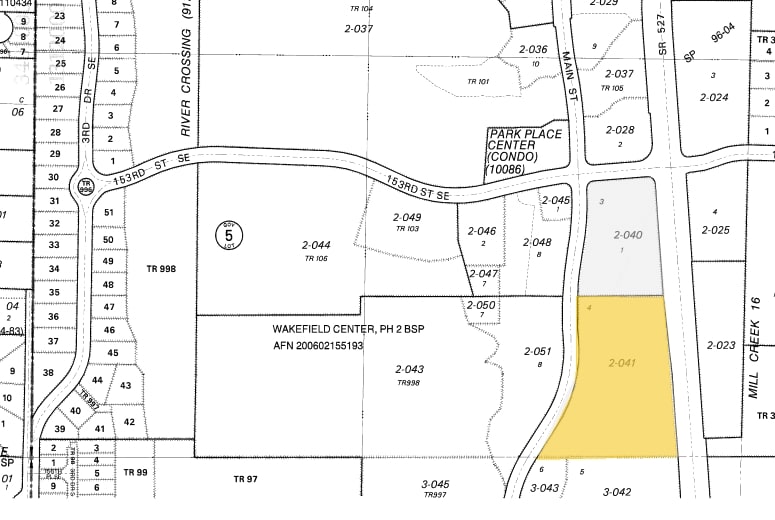 15407 Main St, Mill Creek, WA à louer - Plan cadastral – Image 2 sur 2