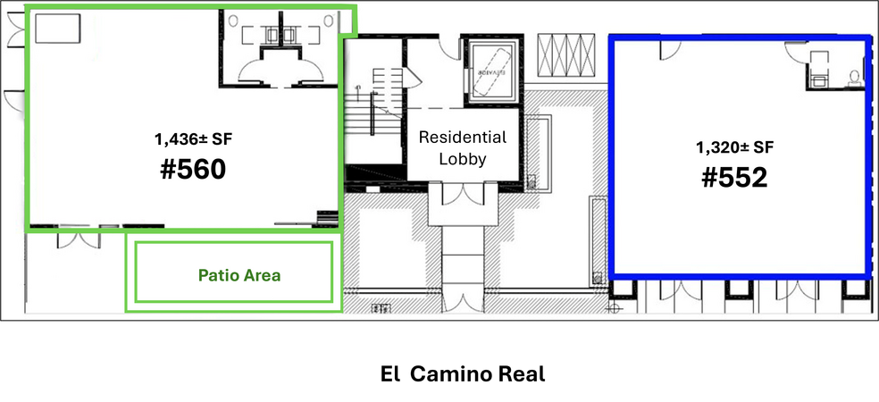 552-560 El Camino Real, San Carlos, CA à vendre - Plan d’étage – Image 3 sur 9