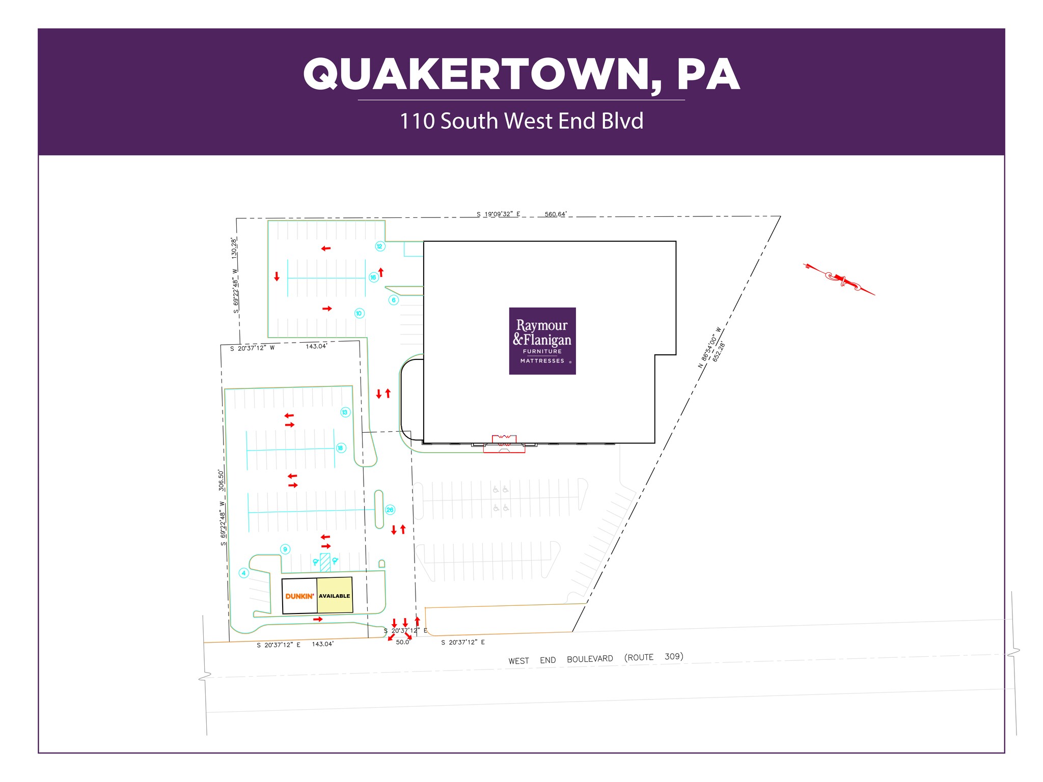 120 S West End Blvd, Quakertown, PA à louer Plan de site– Image 1 sur 2