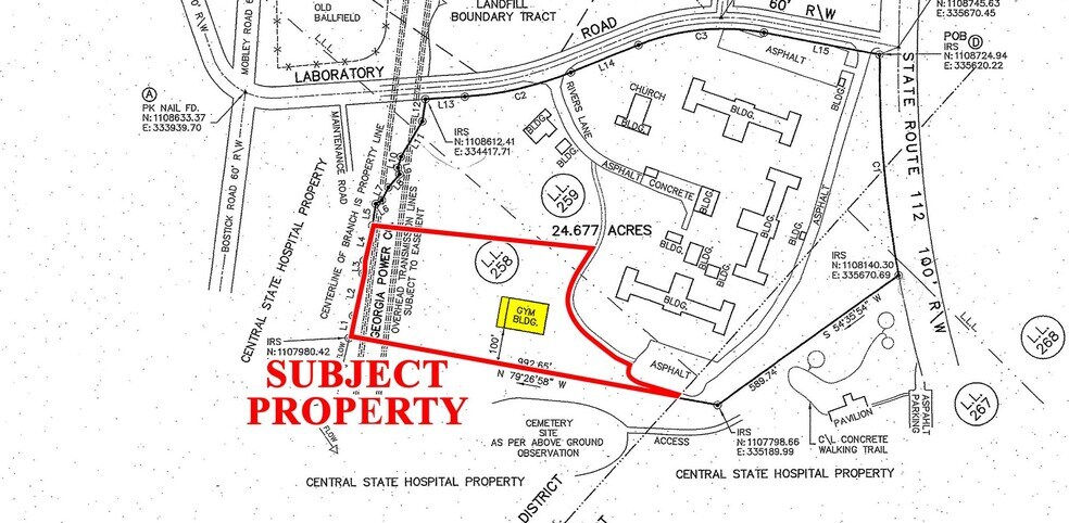 Rivers Lane, Off Laboratory Rd, Milledgeville, GA à vendre - Plan cadastral – Image 3 sur 4