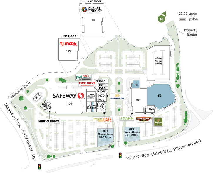 12100-12220 W Fairfax Towne Center, Fairfax, VA à louer - Plan de site – Image 2 sur 13