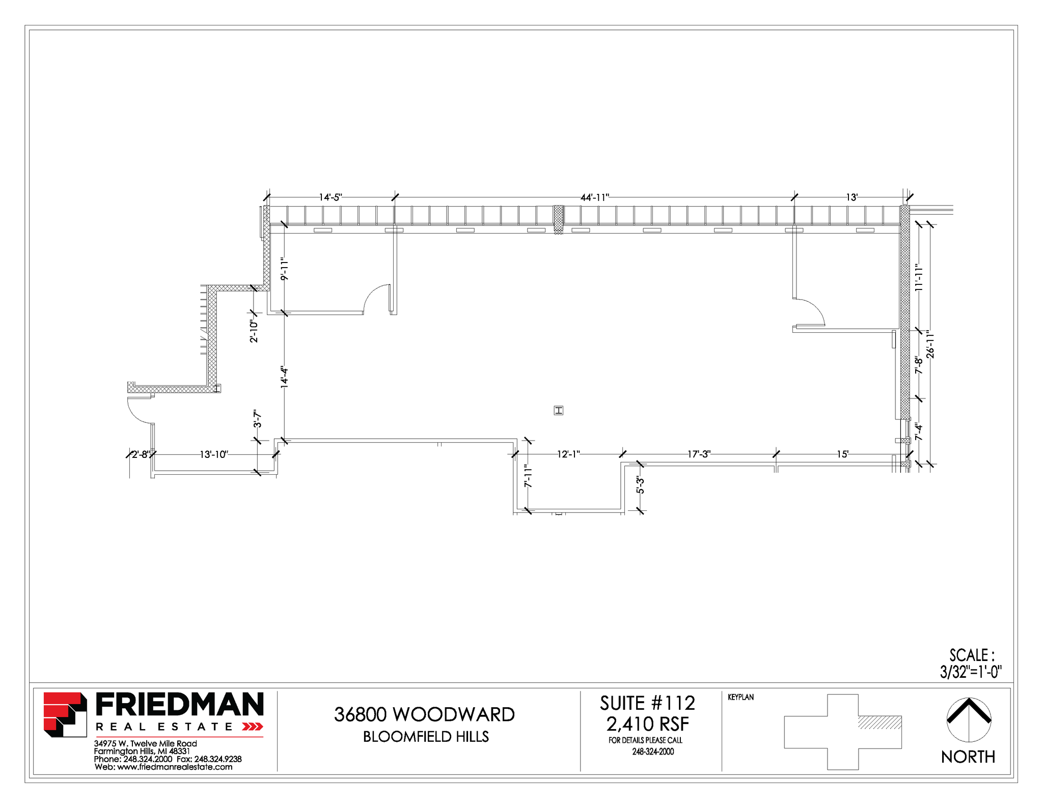 36800 Woodward Ave, Bloomfield Hills, MI à louer Plan d’étage– Image 1 sur 1