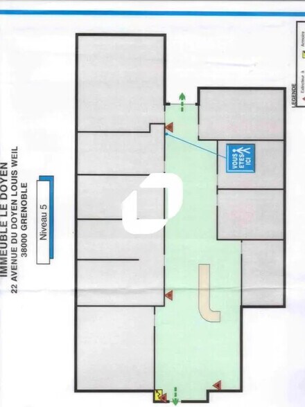 Bureau dans Grenoble à louer - Plan d’étage – Image 2 sur 2